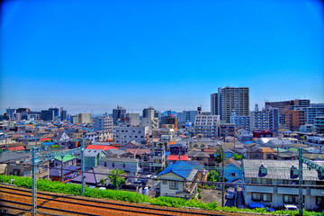 Cityscape of Yokosuka-City in Japan.