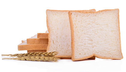 sliced bread isolated on white background