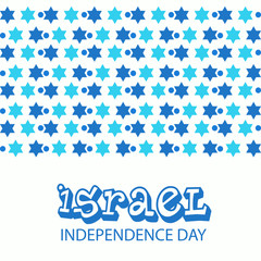 Fototapeta na wymiar Vector illustration of a Background for Israel Independence Day.
