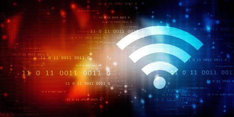 2d illustration WiFi symbol