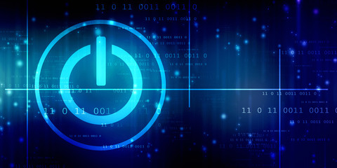 2d illustration power symbol
