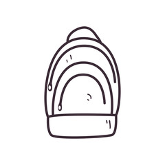 Isolated school bag line style icon vector design