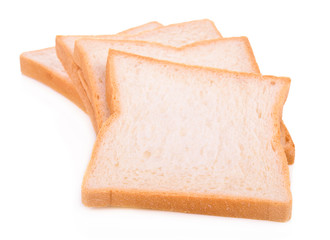 sliced bread isolated on white background