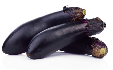 eggplant healthy fresh vegetable from nature isolated on a white background.