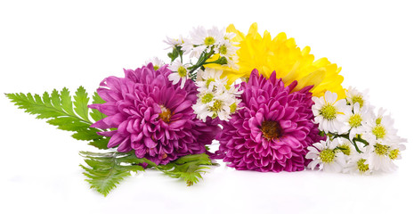 Bouquet of flowers  isolated on white.