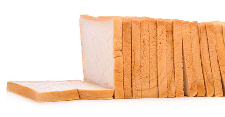 sliced bread isolated on white background