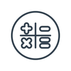 calculator buttons line style icon vector design