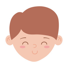 young man face character isolated icon on white background