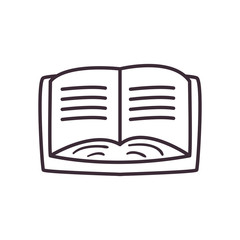 Isolated education book line style icon vector design