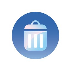 trash icon gradient style icon vector design