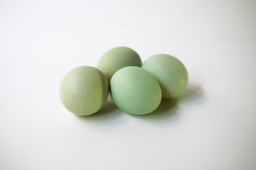 Salted duck eggs isolated on white background