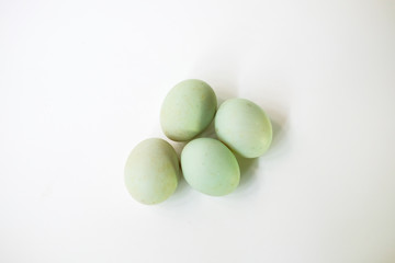 Salted duck eggs isolated on white background