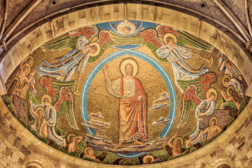  judgment day, a mosaic in the Lund Cathedral