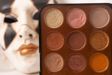 beauty palette with natural  shiny colors