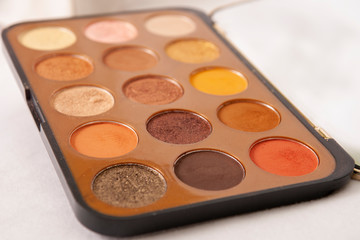 eye shadow powder close up natural colors 