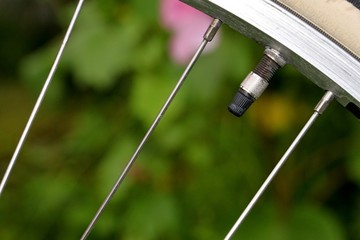 Wheel Nipple. Old system nipple for inflating of the bicycle tire