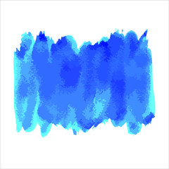 Vector blue paint of stroke on white.