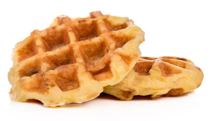 waffles isolated on white background