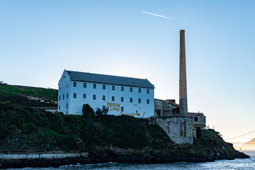 The Storehouse warehouse and the Power Plant at Alcatraz Island Prison, San Francisco California...