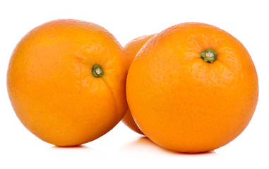 orange healthy fresh fruit from nature isolated on a white background.