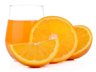 Orange Fruit set slice isolated healthy fresh fruit top view vegetable agri nature fruit isolated on a white background.