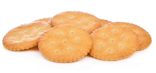 Crackers isolated on white background.