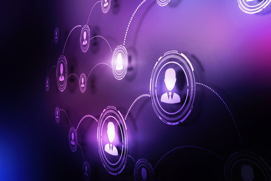 2d illustration Business Network concept