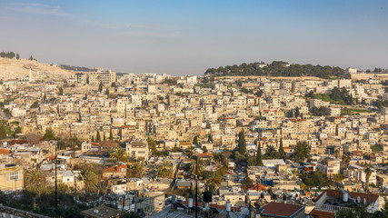 Naklejka premium Wide view on districts of East Jerusalem