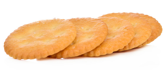 Crackers isolated on white background.