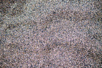 Beach sea salt sand pebbles from the ocean close up