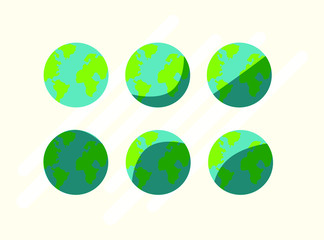 Planet Earth Flat vector Icon Illustration