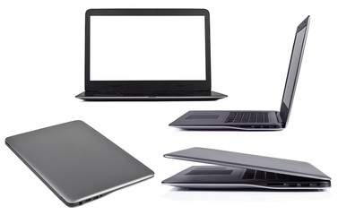 Laptop nootbook set isolated on white background