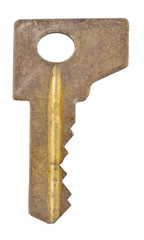 Key, metal, on a white background, vintage