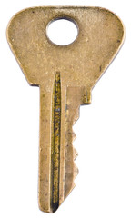 old key isolated on white