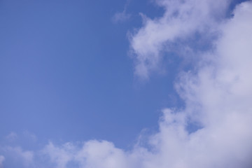 white fluffy clouds under deep blue sky