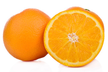 Orange,healthy fresh fruit from nature isolated on a white background.
