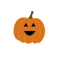 Cartoon pumpkins. Halloween. Vector illustration.