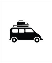 passenger van flat icon,vector best flat passenger van icon.