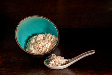 rice bowl close up