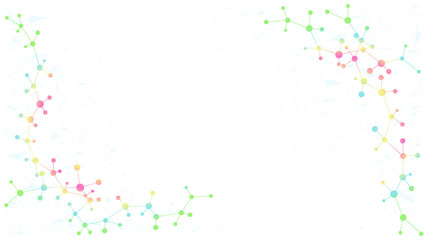 Abstract structure molecule and dna, atom, neurons. Scientific concept for your design. Connected lines with dots. Medical, technology, chemistry, science background. Vector illustration.