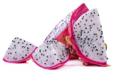 Dragon silice fruit healthy fresh fruit from nature isolated on a white background.