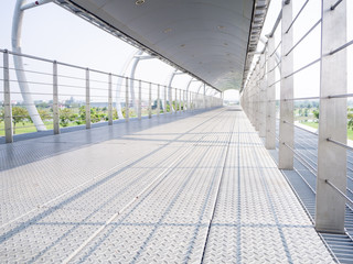 Street Bridge. Its a modern pedestrian bridge in the town