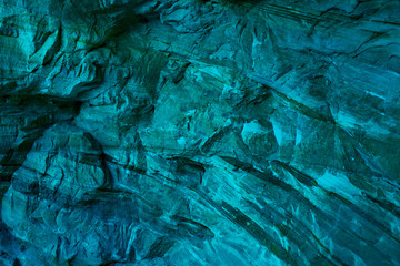 Deep aquamarine background and texture, abstract artwork and natural pattern for design