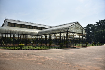 Fototapeta premium Glass house at Lalbagh Botanical Gardens, Bangalore, Karnataka, India