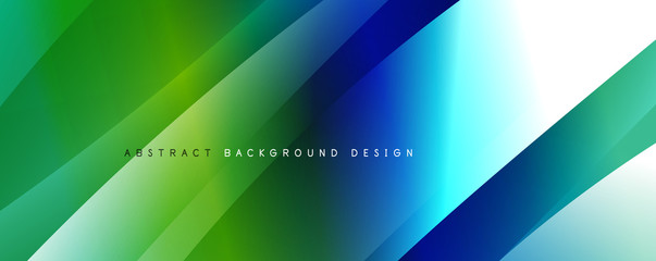 Wave liquid style lines with shadows and light on gradient background