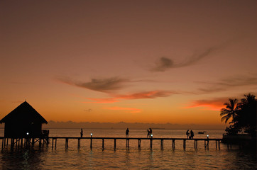 Fototapeta na wymiar Sunset Maldives