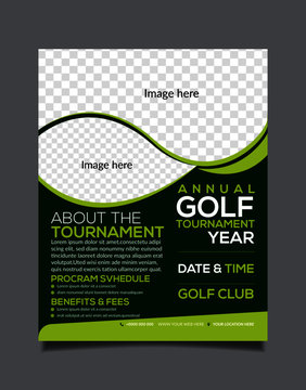 Golf Tournament Flyer Design Template