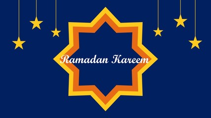 Illustration of Ramadan Kareem. Month of fasting for Muslims with mosque and pattern