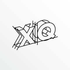 Initial Letter XQ with Architecture Graphic Logo Design
