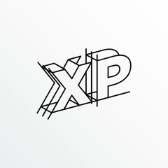 Initial Letter XP with Architecture Graphic Logo Design